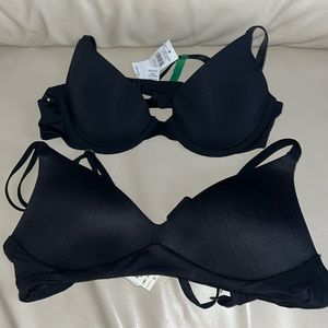 ✨ Aerie Black Bra Set - 32 AA